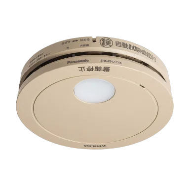SHK42422YK 和室色 パナソニック けむり当番 薄型 2種 ワイヤレス連動 子器 電池式 あかり付 警報音 音声警報 AISEG連携機能付
