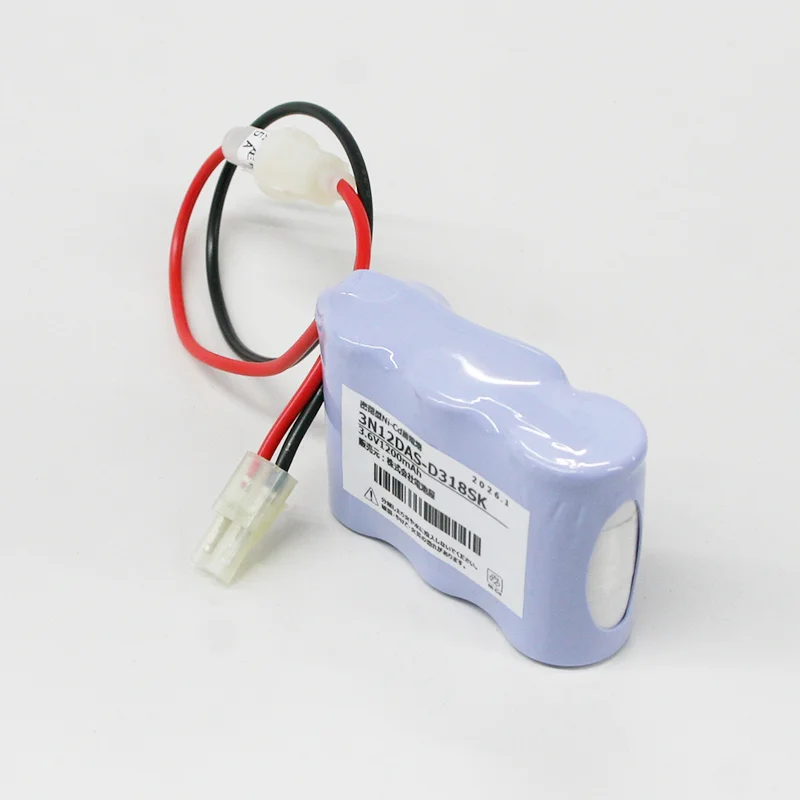 3N12DA相当品 電池屋製新品 三菱電機誘導灯用交換電池 3.6V1200mAh <年度シール付き> コネクター付きそのまま取付できます。