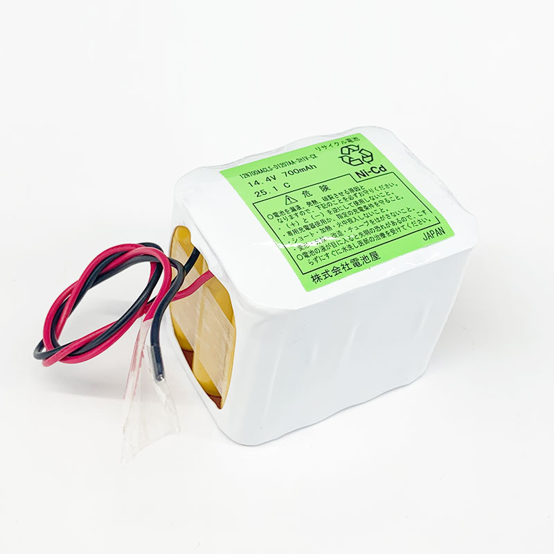 12N700AACL相当品 SANYO相当品 3H1V型 14.4V700mAh BA-T1060相当 リード線切りっぱなし (NRC1806)