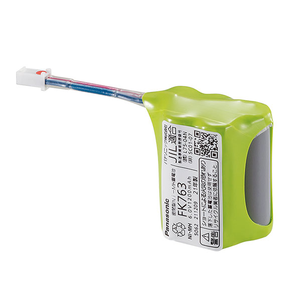 FK763 パナソニック 新品 誘導灯器具用交換電池 メーカー純正品  6.0V1200mAh