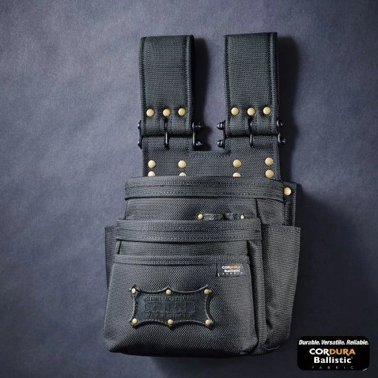 【在庫特価品】BA-301DDX ニックス バリステック生地チェーンタイプ腰袋 ブラックのアルミ金具使用【在庫のみ】