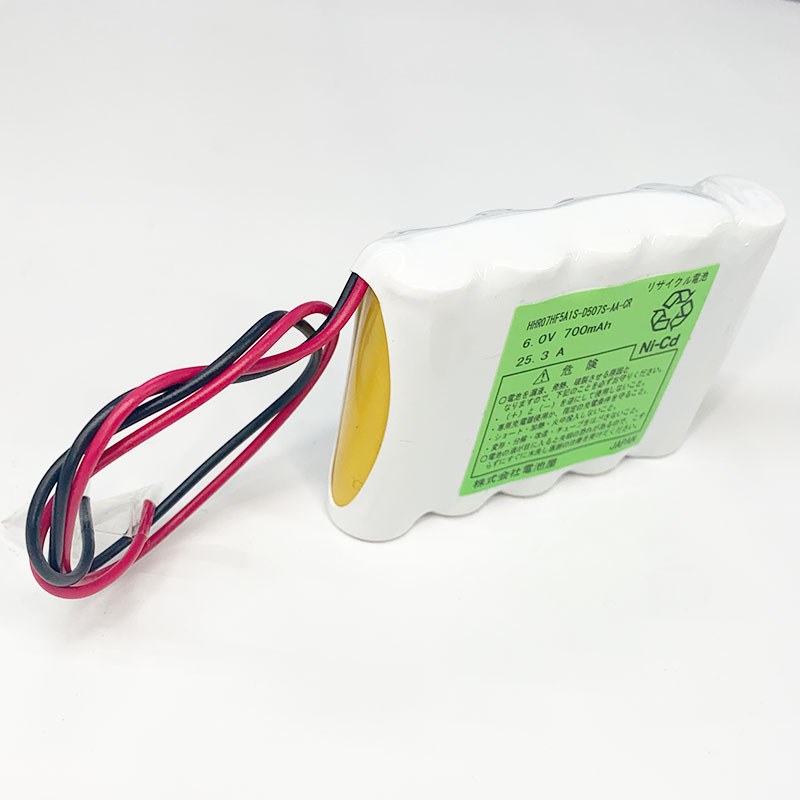 HHR-07HF5A1S相当品 電池屋製新品 日立製作所相当品 S型 6.0V700mAh リード線切りっぱなし エレベータ用等