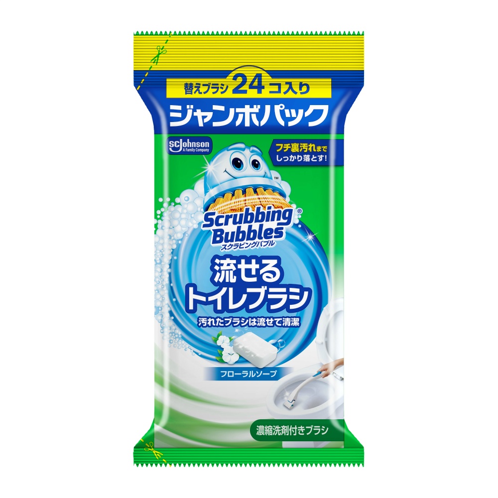 ジョンソン 純正品 スクラビングバブル 流せるトイレブラシ フローラルソープ替えジャンボ 4901609015456【単品販売。ケース販売ではございません。】