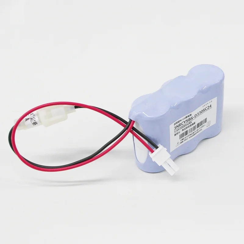 3NR-CY-SB相当品 (同等品) 東芝ライテック製誘導灯器具・非常灯器具用交換電池 3.6V3000mAh <年度シール付き> コネクター付きそのまま取付できます。