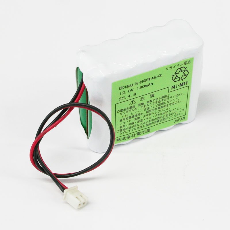 KR0.18AAA-10相当品(KR-1338) GS MELCOTEC相当品12V180mAh W型 N300AAA組電池 コネクター付