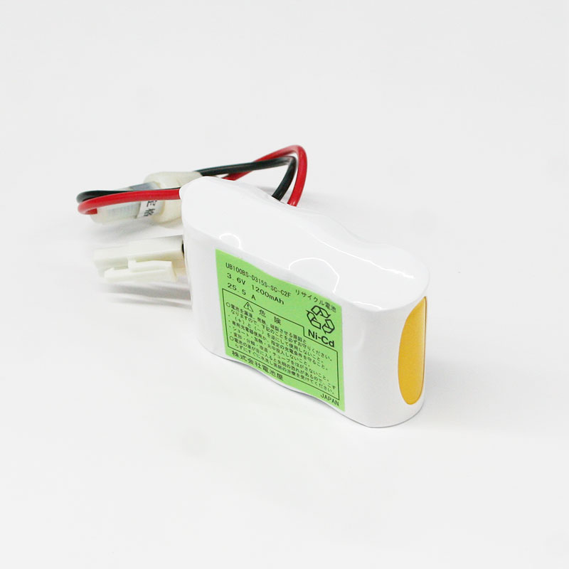 UB100B相当品 3.6V1200mAh S型 コネクタ付 5Aヒューズ付 組電池 アツミ電機等