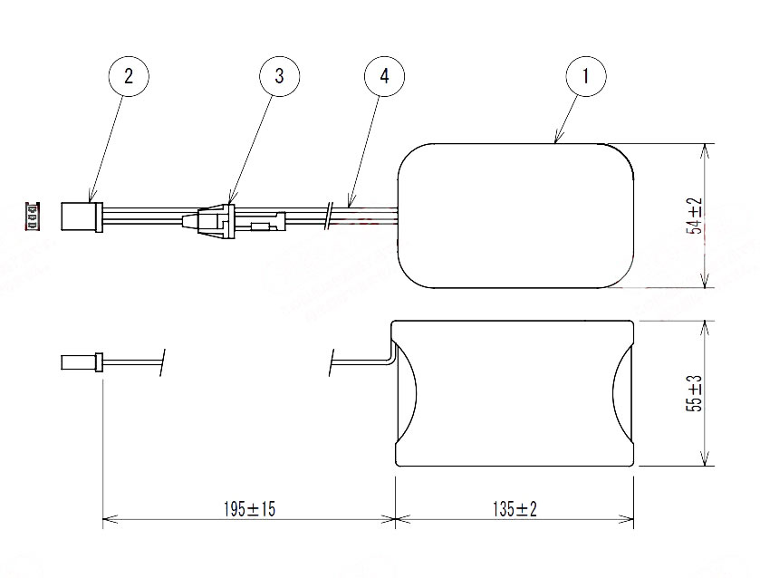 N10-CWK 相当品 岩崎電気相当品 12V1650mAh ヒューズ付き コネクター付き 電池屋組電池<年度シール付き> コネクター付きそのまま取付できます。