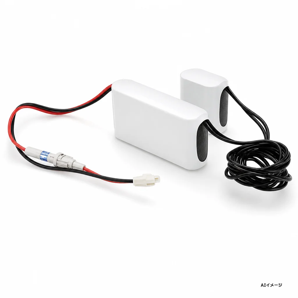 4.2NR-CX-SB相当品 (同等品) 電池屋製新品 非常灯用交換電池 7.2V2500mAh<年度シール付き> コネクター付きそのまま取付できます。