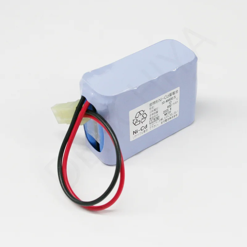 10-AA600/5 古河電池 メーカー純正品 12V600mAh W型 東芝コネクター付  シチズン設備時計用等 NA731