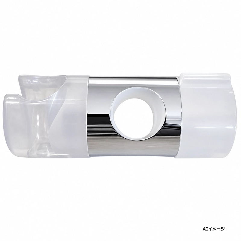 AFKK00283N4 TOTO 純正品 新品 スライドシャワーフック部 スライドバー用 丸パイプ：直径 22mm用 シルバークロムメッキ＋透明樹脂製（トートー） 【全国一律送料450円】