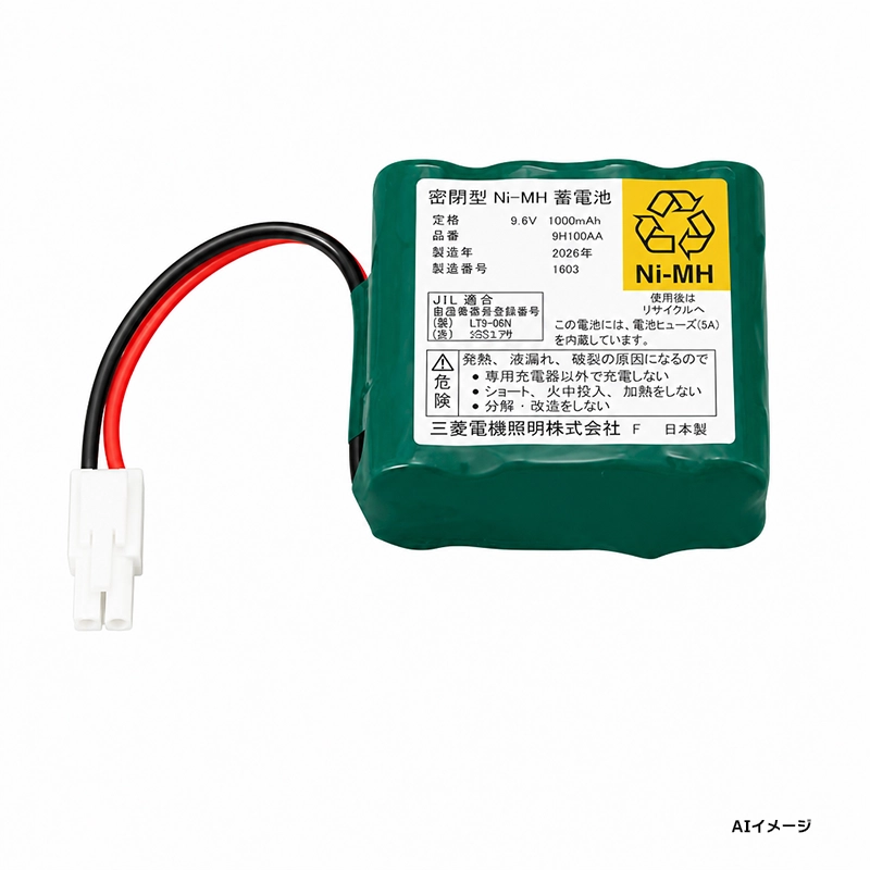 9H10DA 三菱電機 純正品 新品 誘導灯器具用交換電池 9.6V1000mAh (9H-10DA)