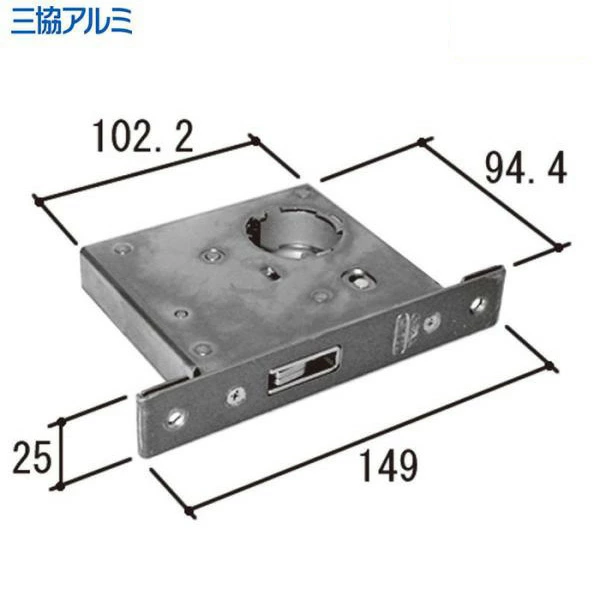 WD5115N01-SI 三協立山アルミ 純正部品 新品 玄関ドア 鍵 本締り錠ケース GOAL製