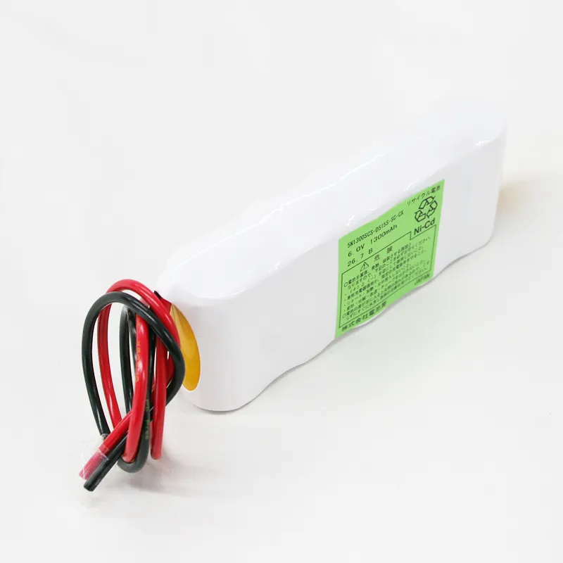 5N-1300SC相当品 電池屋製新品 SANYO相当品 組電池製作バッテリー 設備時計用バッテリー 等用 6V1300mAh リード線切りっぱなし