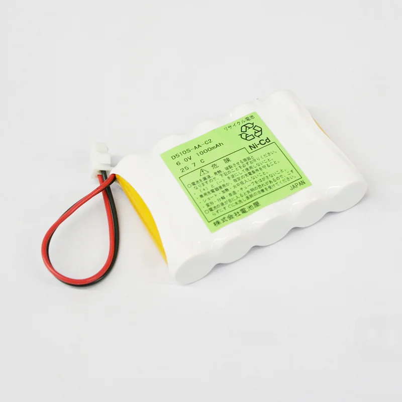 6.0V1000mAh 組電池製作バッテリー ニカド S型 SMPコネクター付き D510S-AA-C22