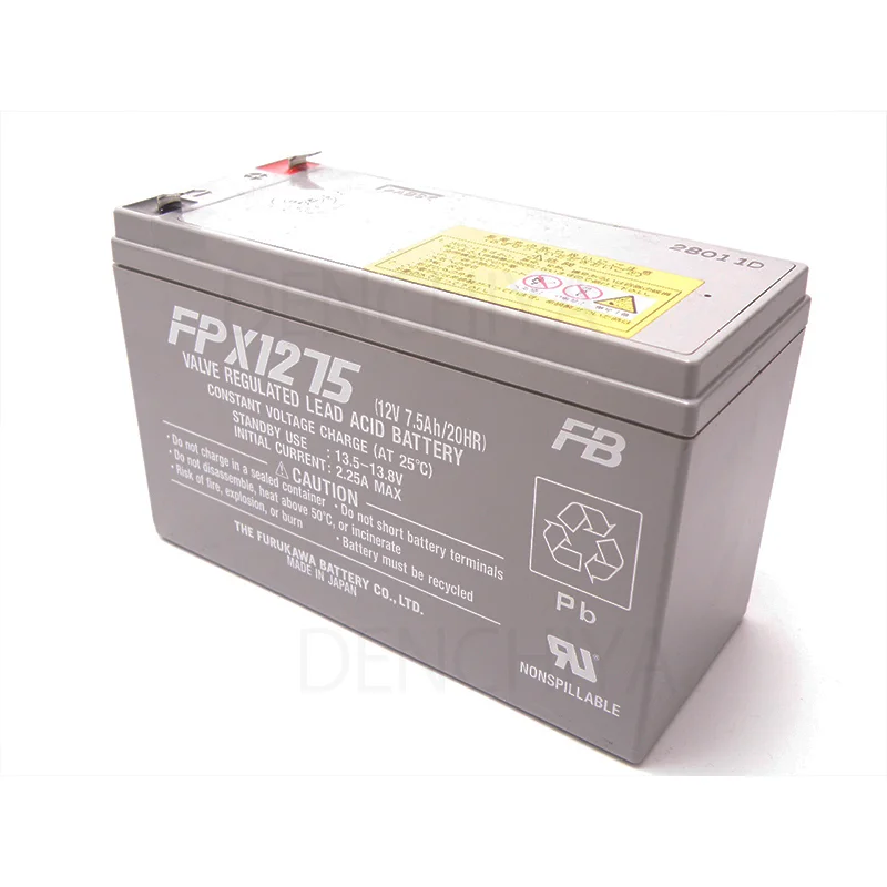 FPX1275 古河電池製 新品 小形制御弁式鉛蓄電池 FPXシリーズ 12V7.5Ah/20HR FPXシリーズ エレベーター用バッテリーなど