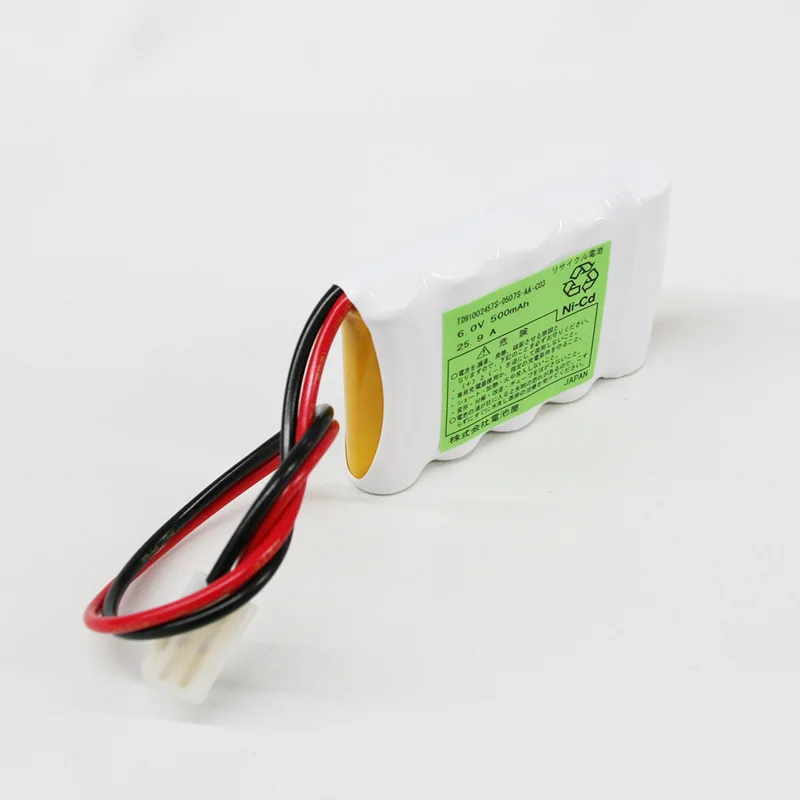 TD91002457相当品 電池屋製新品 組電池 DC6V500mAh パナソニック製設備時計用バッテリー コネクター付き