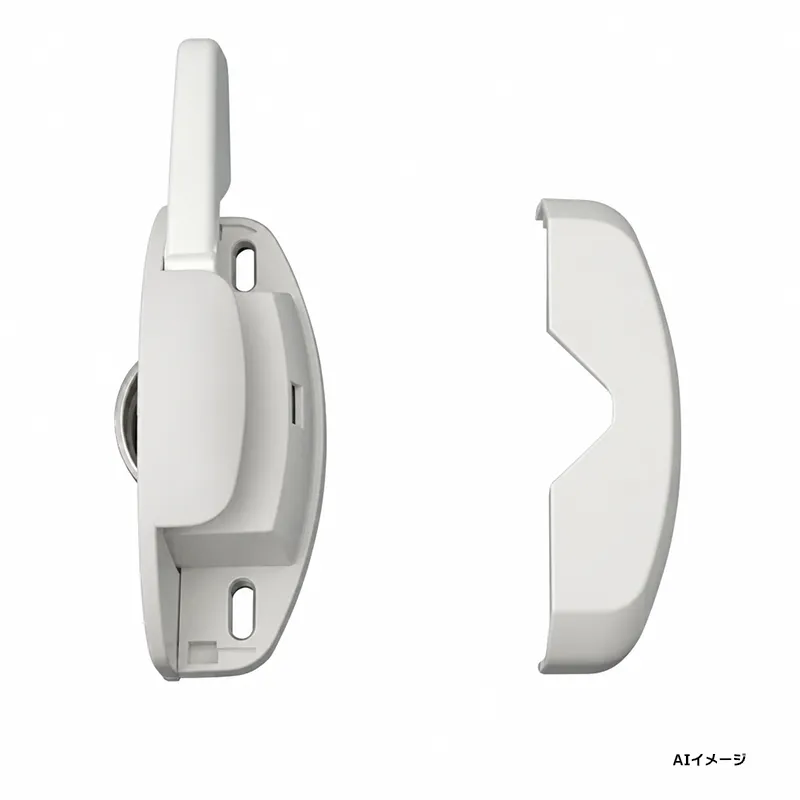 WB6037R0-WH 三協立山アルミ 純正部品 新品 クレセント+カバー  右 991H0548L0-SI 窓サッシ部品 3K0361