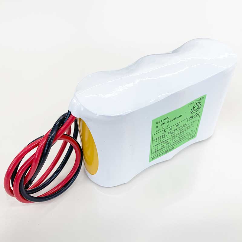 3-S103相当品 電池屋製新品 3.6V3500mAh 組電池 セイコーソーラー式アウトドアクロック用など コネクターなしリード線のみ