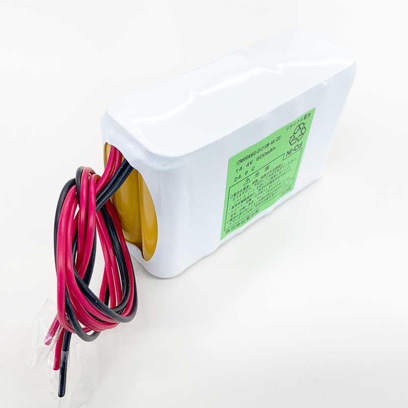 12N-600AAK相当品(同等品) 14.4V600mAh W型 リード線のみ(4本タイプ)
