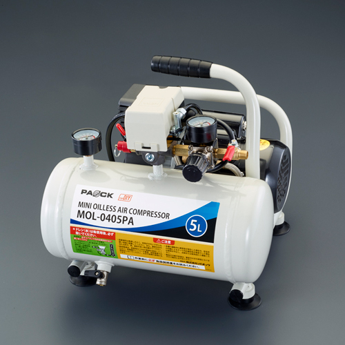 EA116SX エスコ AC100V/220W ミニエアーコンプレッサー(5L/オイルレス) (パオック MOL-0405PA)