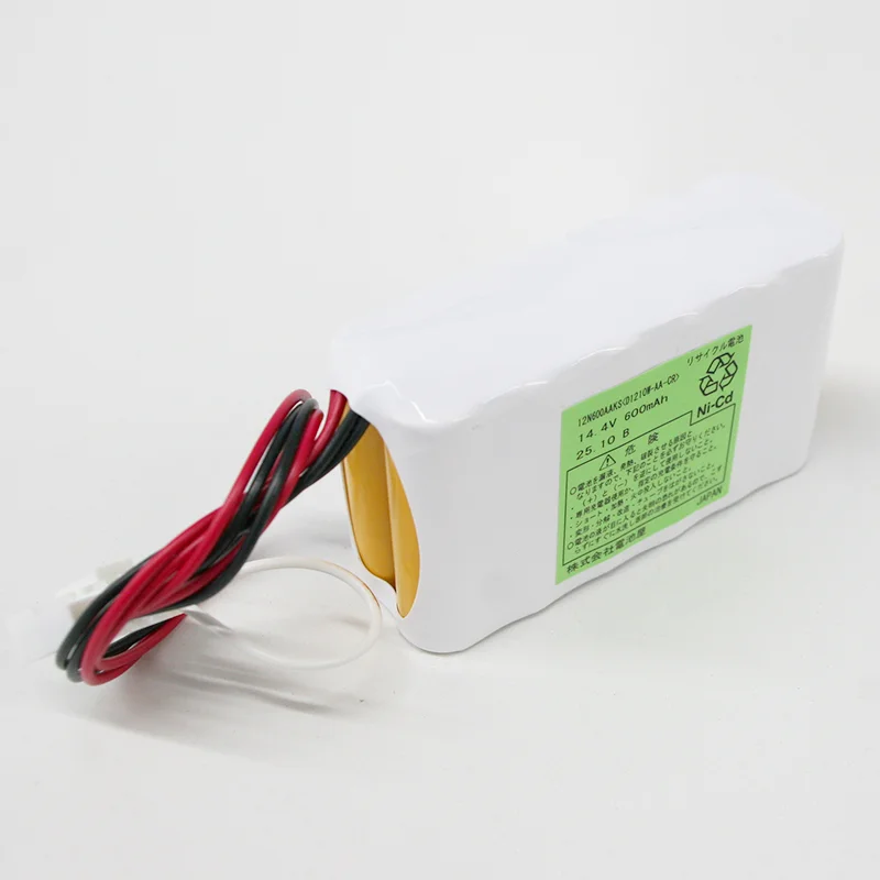 12N-600AAK相当品(同等品) 14.4V600mAh W型 VHR-6Nコネクター付き(リード線4本タイプ)