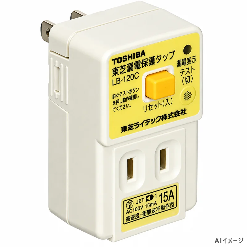 LBY-120C 東芝ライテック製 新品 漏電保護タップ 【全国一律送料450円】