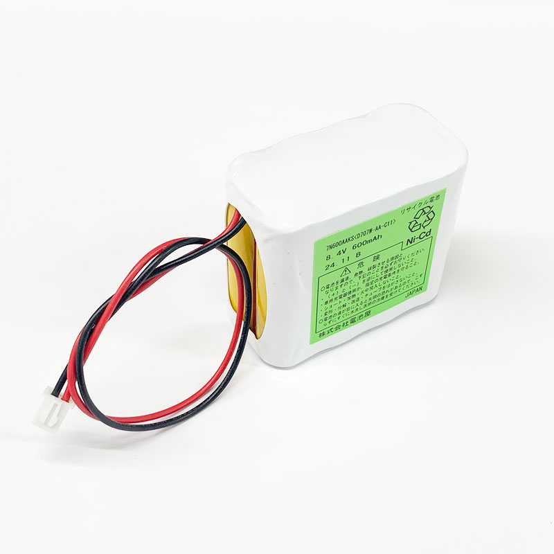 7N-600AAK 相当品(同等品) 電池屋 新品 SANYO製相当品 組電池製作バッテリー W型 8.4V600mAh コネクタ付