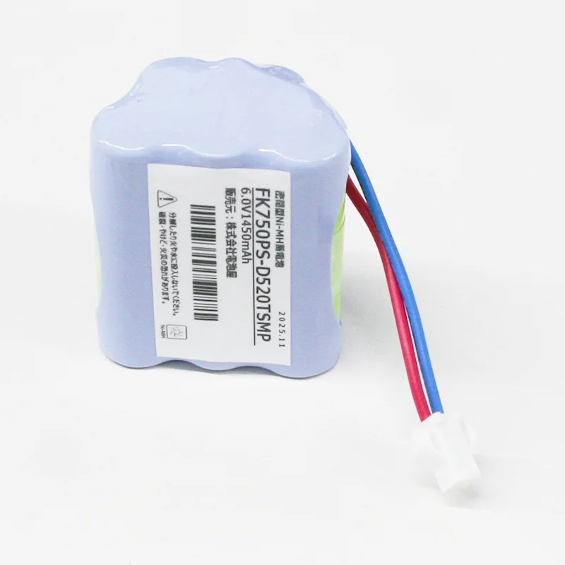 FK750相当品 電池屋製 新品 パナソニック誘導灯用交換電池 6.0V1450mAh ＜年度シール付き＞ コネクター付きそのまま取付できます。