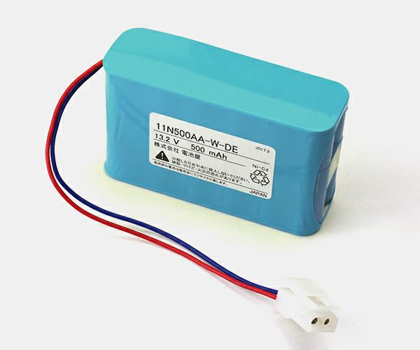 11N500AA-W相当品 電池屋製新品 旧新神戸電機製相当品 13.2V500mAh 非常通報用バッテリー コネクター付き