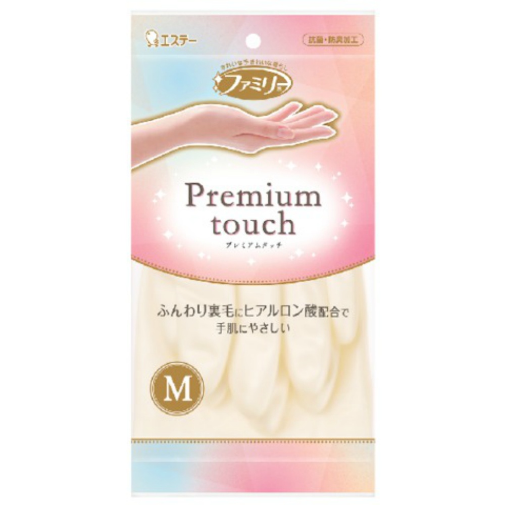 エステー 純正品 ファミリー プレミアムタッチ ヒアルロン酸 M パールホワイト 4901070712083【単品販売。ケース販売ではございません。】