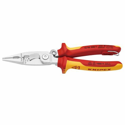 1396-200TBK 絶縁エレクトロプライヤー 落下防止(BK) KNIPEX(クニペックス)