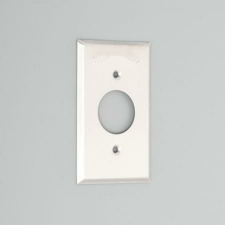 141S アメリカン電機 埋込コンセント用プレート1ヶ用 ステンレス ボス径Φ34.5 引掛形 取付ピッチ60.5