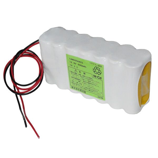 14N-600AAC相当品 電池屋製新品 SANYO相当品 組電池 16.8V600ｍAh W型 リード線のみ