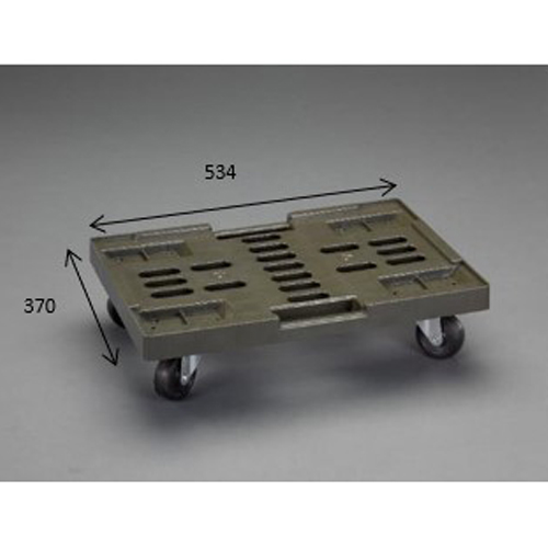 EA520AB-15 エスコ 534x370mm/150kg コンテナキャリー(OD色/50L用) (ESCOオリジナル 150kg)