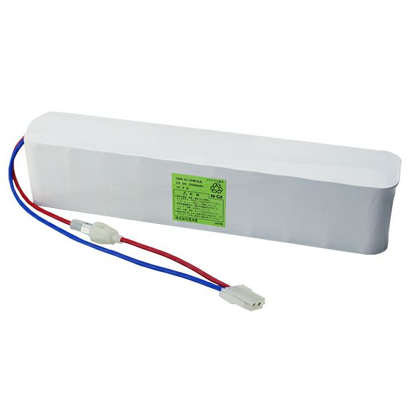 20NR-CU-SB相当品 (同等品) 電池屋製新品 東芝ライテック製機器用交換電池 24.0V2000mAh <年度シール付き> コネクター付きそのまま取付できます。