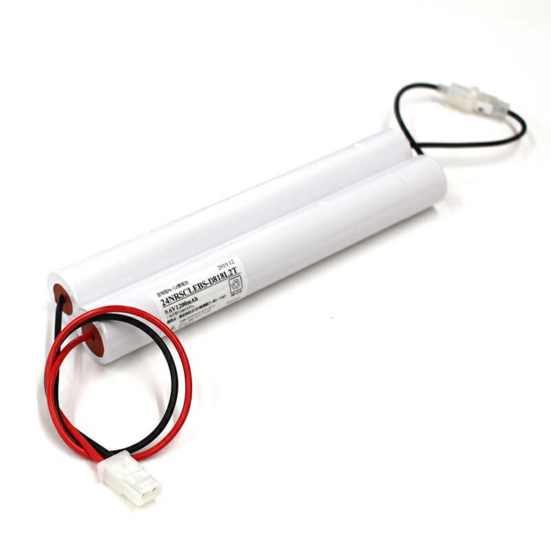 2-4NR-SC-LEB相当品 電池屋製新品 非常灯用交換電池 9.6V1200mAh <年度シール付き> コネクター付きそのまま取付できます。