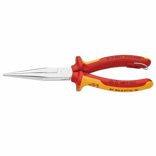 2616-200TBK 絶縁先長ラジオペンチ落下防止(BK) KNIPEX(クニペックス)