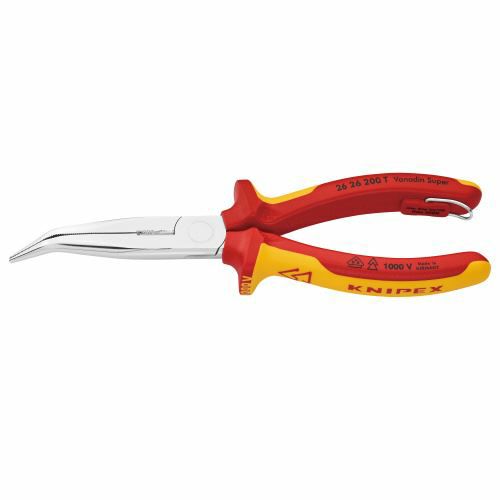 2626-200TBK 絶縁先曲ラジオペンチ落下防止(BK) KNIPEX(クニペックス)
