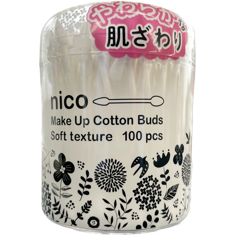 山洋 純正品 ｎｉｃｏ ｓｏｆｔメイク綿棒１００本 4936613072799【単品販売。ケース販売ではございません。】