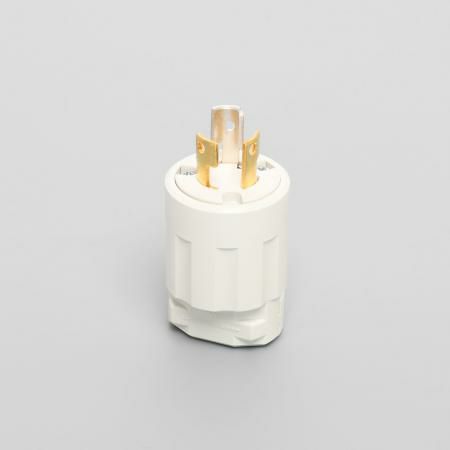 3112N-L5-IV アメリカン電機 新品 プラグ ナイロンカバー 白 接地形2P 15A 125V <引掛形 NEMA L5-15>