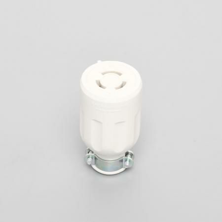 3114R-IV アメリカン電機 引掛形 コードコネクタボディ(ゴムカバー) 白 接地2P 15A 125V