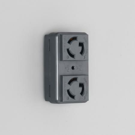 3117HD-L5-BK アメリカン電機 複式機器用アウトレット 黒 接地形2P 15A 125V <引掛形 NEMA規格 L5-15>