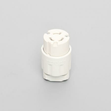 3124N-IV アメリカン電機 コードコネクタボディ ナイロンカバー 白 接地形2P 15A 250V <引掛形 NEMA規格 L6-15>