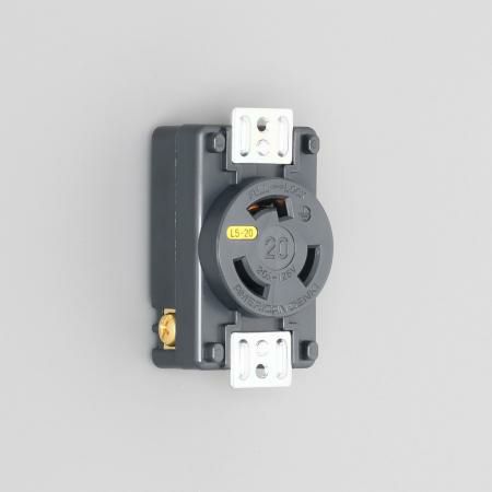 3210-P-L5 アメリカン電機 パネル用コンセント 接地形2P 20A 125V <引掛形 NEMA規格 L5-20>