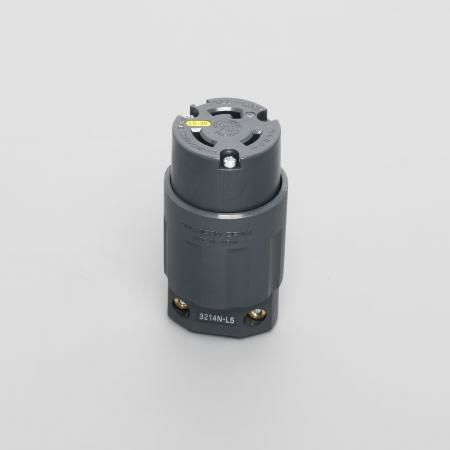 3214N-L5  アメリカン電機 コードコネクタボディ ナイロンカバー 接地形2P 20A 125V ＜引掛形 NEMA規格 L5-20＞