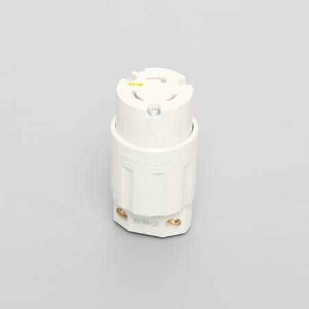 3214N-L5-IV アメリカン電機 コードコネクタボディ ナイロンカバー 白 接地形2P 20A 125V <引掛形 NEMA規格 L5-20>