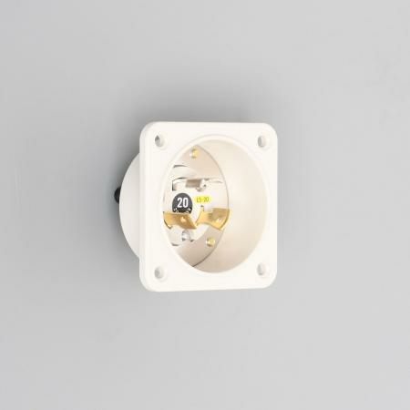 3215N-L5 アメリカン電機 フランジインレット ナイロンケース 接地形2P 20A 125V <引掛形 NEMA規格 L5-20>