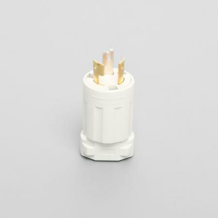 3222N-IV アメリカン電機 引掛形 プラグ(ナイロンカバー) 白 3P 20A 250V