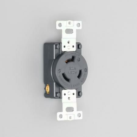 3240-L8 アメリカン電機 埋込コンセント 接地形2P 20A 480V <引掛形 NEMA規格 L8-20>