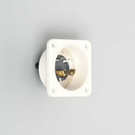 3245N-L8 アメリカン電機 フランジインレット ナイロンカバー 接地形2P 20A 480V <引掛形 NEMA規格 L8-20>